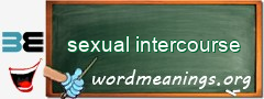 WordMeaning blackboard for sexual intercourse